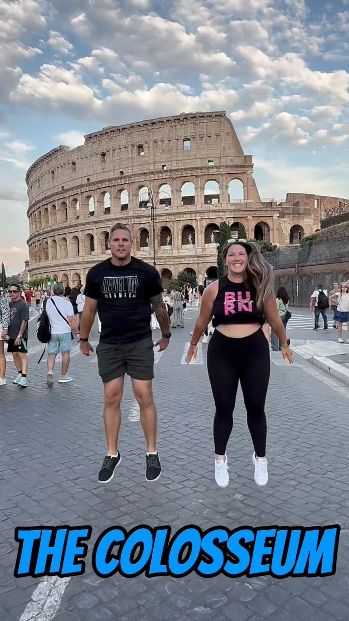 Danny and Laura at the Colosseum on their honeymoon